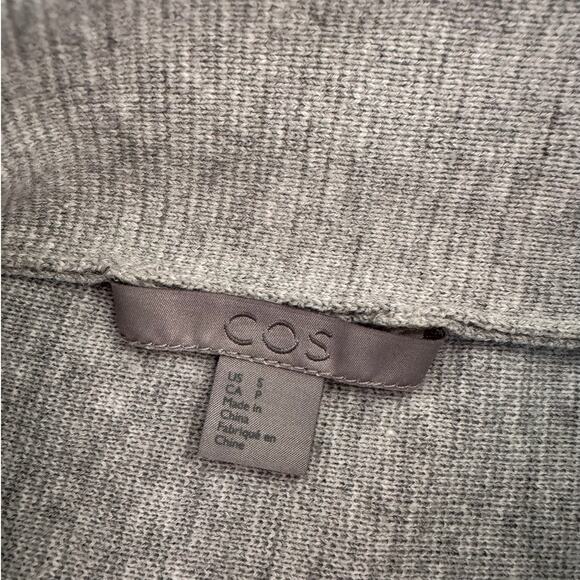 Cos Small Light Gray Turtleneck Sweater 100% Cotton - Picture 3 of 9